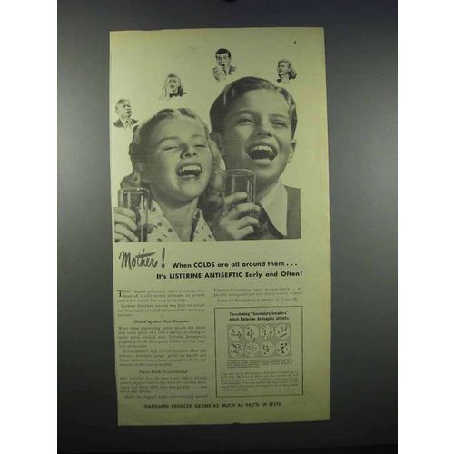 1947 Listerine Antiseptic Ad - Mother!
