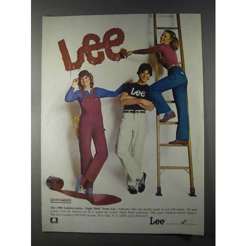 1980 Lee Night Shift Bibs and Painter Pants Workwear Ad