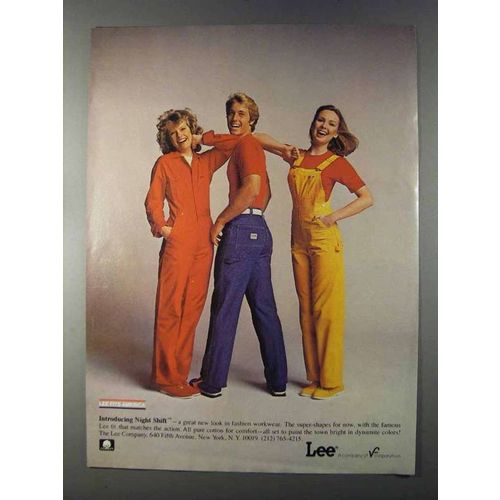 1980 Lee Night Shift Fashion Workwear Ad