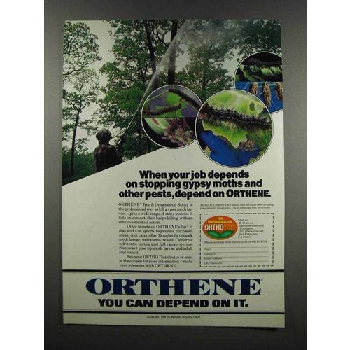 1983 Ortho Orthene Ad - Gypsy Moths