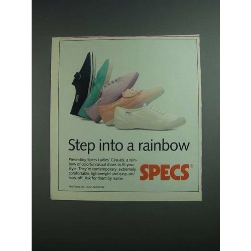 1984 Specs Ladies' Casuals Ad - Step Into a Rainbow