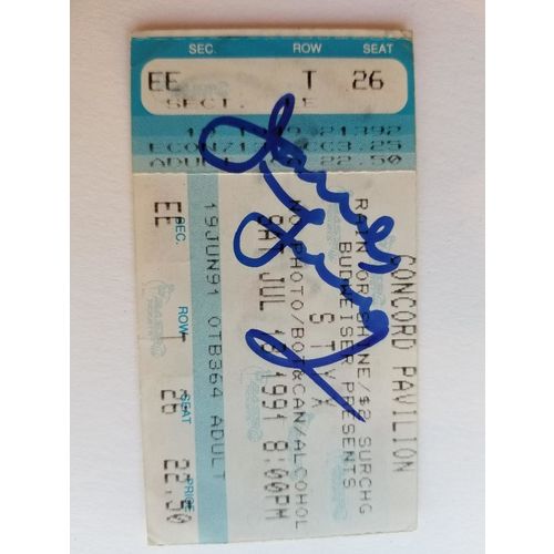 AUTOGRAPHED TICKET TO 'STYX' CONCERT-1991 by "DENNIS DeYOUNG & JAMES YOUNG"