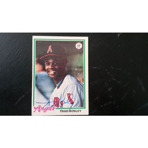 1978 Topps Card # 619 Thad Bosley Autograph 2610031224 California Angels