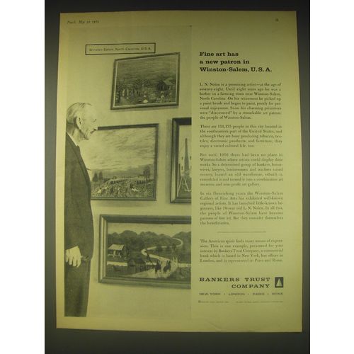 1962 Bankers Trust Company Ad - Fine art has a new patron in Winston-Salem
