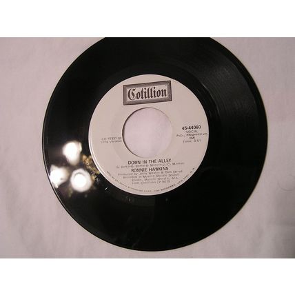 Ronnie Hawkins Promo 45-DOWN IN THE ALLEY LONG/SHORT