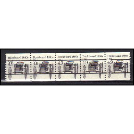 2124a 4.9c Buckboard Very Fine MNH Dry Gum PNC 1/5 Gap 1R X0548