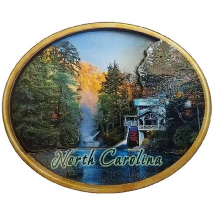 North Carolina Oval Artwood Fridge Magnet