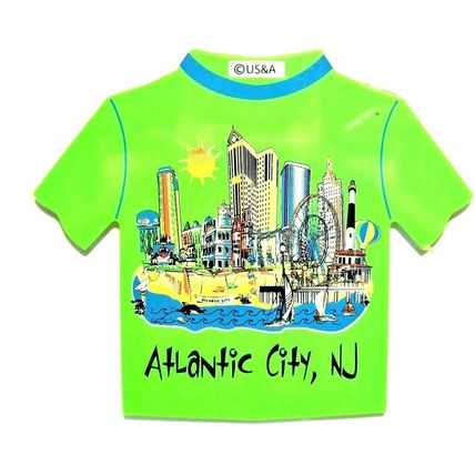 Atlantic City New Jersey Tee Shirt Fridge Magnet