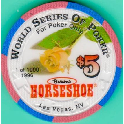Horseshoe Club. $5 Casino Chip. Las Vegas, NV. Women's Milestones. K98.