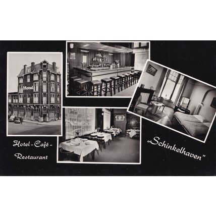 Amsterdam Hotel Cafe Schinkelhaven Real Photo Old Postcard