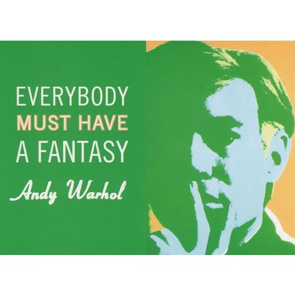 Everybody Must Have A Fantasy Andy Warhol Painting Postcard
