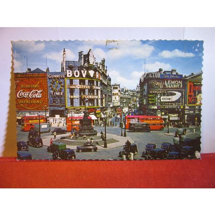 PICCADILLY CIRCUS, London. used postcard 1962 pm #