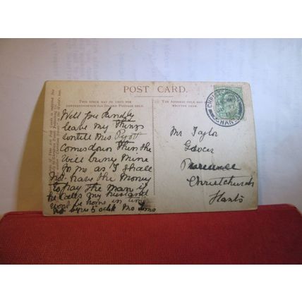 SEAL CHURCH, KENT used antique postcard 1911 pm =