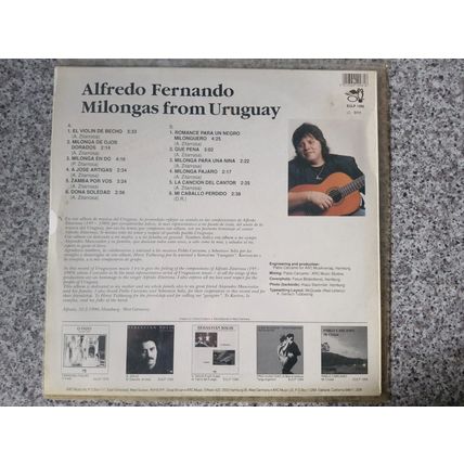 Alfredo Fernando – Milongas From Uruguay (EULP1098) 1990 (LP)