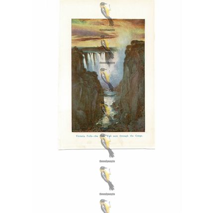 Victoria Falls, Main Falls & Gorge, Southern Africa, Book Illustration, 1929