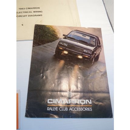 1983 Cadillac Cimarron Service Info Wiring Diagrams Rallye Club Accessories