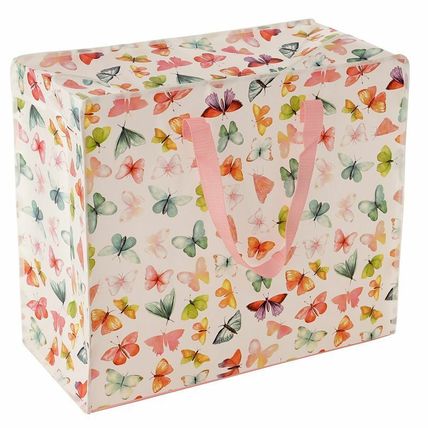 Pretty Butterfly House Zip Up Laundry Bag Washing Household Storage Bag