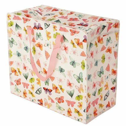 Pretty Butterfly House Zip Up Laundry Bag Washing Household Storage Bag