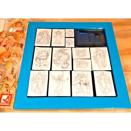 Cynthia Hart Victorian Angels A Rubber Stamp Collection Boxed Set 13 Stamps