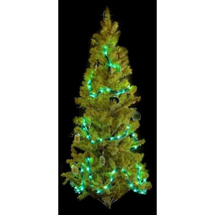 25ft Green Spun Tube Light String 1 Lights