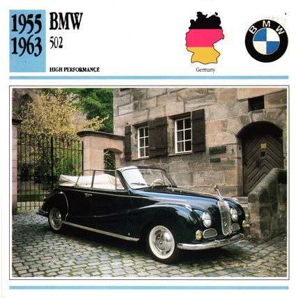 Collectors Club card. Classic Cars. BMW 502
