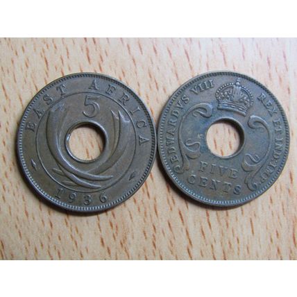 East Africa 1936 5 Cent Coin