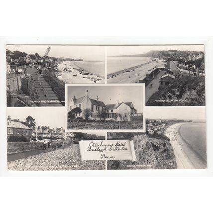 The Otterbourne Hotel Budleigh Salterton Postcard 1960 Devon