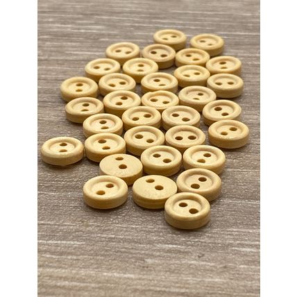 9mm Natural Brown Wooden Buttons Baby Cardigan Handmade Knitting Crafts 2 Hole