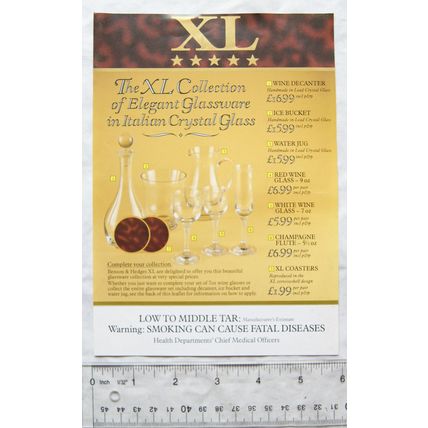 1988 XL Glassware Offer leaflet