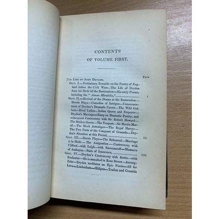 1834 "PROSE WORKS OF SIR WALTER SCOTT - LIFE OF DRYDEN" VOL 1 ANTIQUE BOOK (P3)