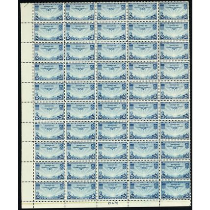 C20, Mint NH 25¢ Airmail Complete Sheet of 50 - Stuart Katz