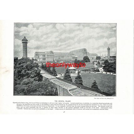 Crystal Palace & University College Oxford, Book Illustration (Print), c1897