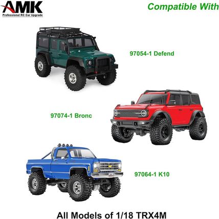 AMK TRX4M Brass Portal Axle Upgrade Kit Complete Set, Front Axles and Rear Axles