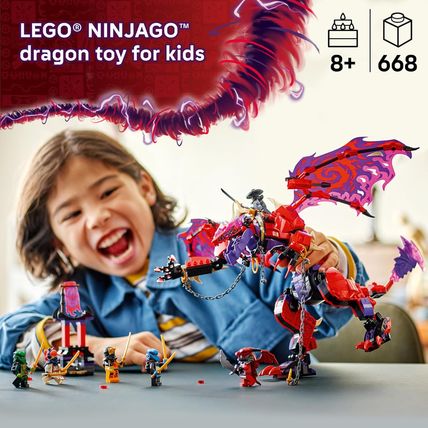 LEGO NINJAGO Thunderfang Dragon of Chaos Building Toy for Kids Ages 8+ - Dragon