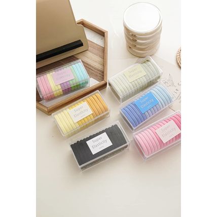Pink Rainbow Colors High Elastic 15pcs/set Hair Tie without Box