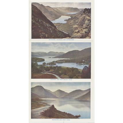 12 View Chief Lakes Cumbria early early 20th C. Abraham's Photos Letter Card