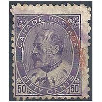 Canada 1903.SG187 50c Deep Violet Good/Fine Used.
