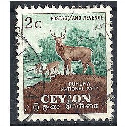 Ceylon 1954 SG419 2c Brown & Blue-Green Fine Used .