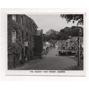 Ancient Yarn Market, Dunster Exmoor, S.W. England. Small real photograph