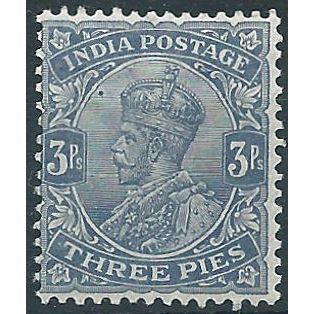 India 1922 SG153 3p Bluish-Grey Mounted Mint ....