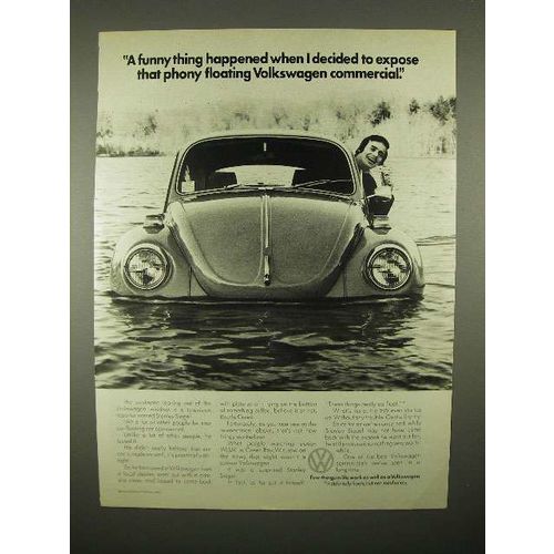 1973 Volkswagen VW Bug Ad - Phony Floating Commercial