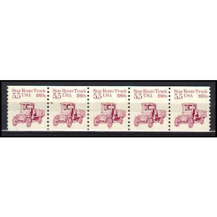2125 5.5c Star Route Truck Fine MNH Dry Gum PNC 1/5 X0403