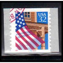 Used 2915A 32c U.S. Flag Over Porch Fine CNS 44444A 10x10 P/UL PA6050