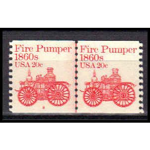 1908 20c Fire Pumper Very Fine MNH Dry Gum CNP Left 8 PA0566