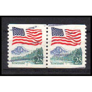 Used 2280a 25c U.S. Flag Very Fine CNP Left 9 PA1053