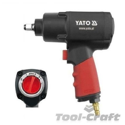 Yato professional heavy duty 1/2" twin hammer air impact wrench 1356 Nm (YT-0953