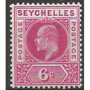 Seychelles 1903 SG48 6c Carmine Mounted Mint