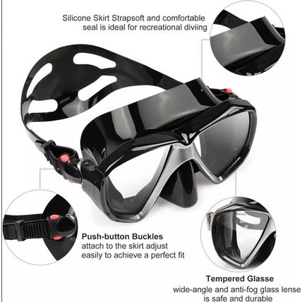 NEW! EXP Vision Snorkel Diving Mask - Black Size Small / Child