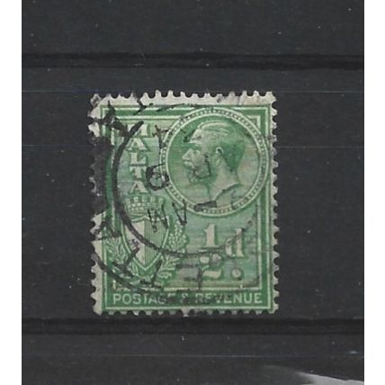 Malta.SG194 1/4d Yellow-Green.Fine Used.Apr25w