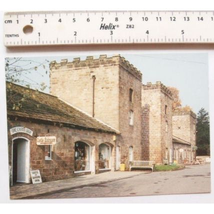 old postcard Ripley Castle, Castle Yard Shops, Tea Room